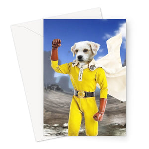 One Punch Man: Custom Pet Greeting Card - Paw & Glory - Dog Portraits - Pet Portraits