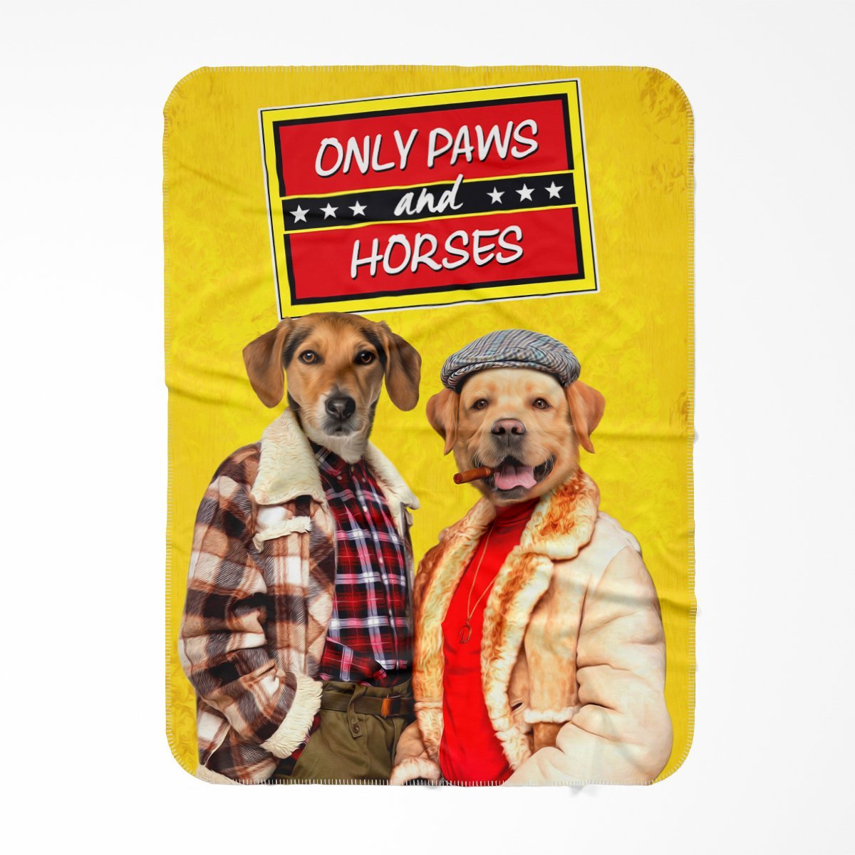 Only Paws and Horses 2: Custom Pet Blanket - Paw & Glory - Dog Portraits - Pet Portraits