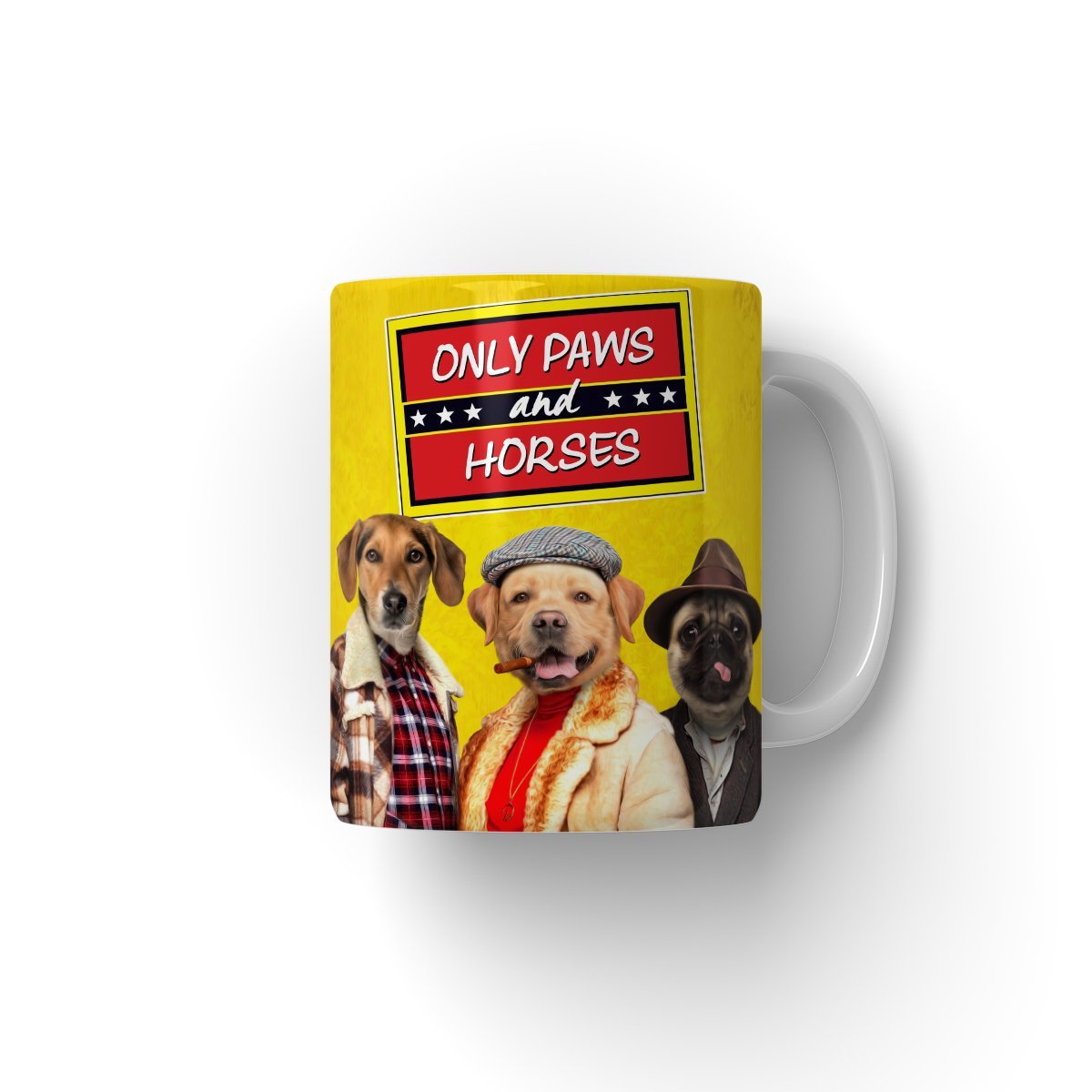 Only Paws and Horses 3: Custom Pet Coffee Mug - Paw & Glory - Dog Portraits - Pet Portraits