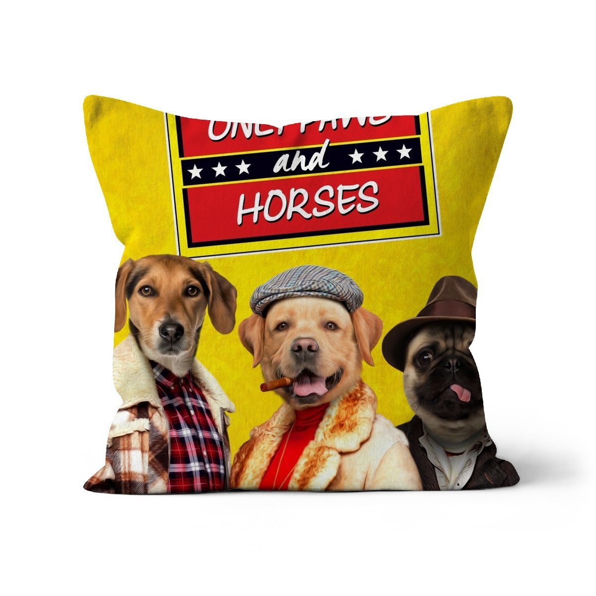 Only Paws and Horses 3: Custom Pet Pillow - Paw & Glory - Dog Portraits - Pet Portraits