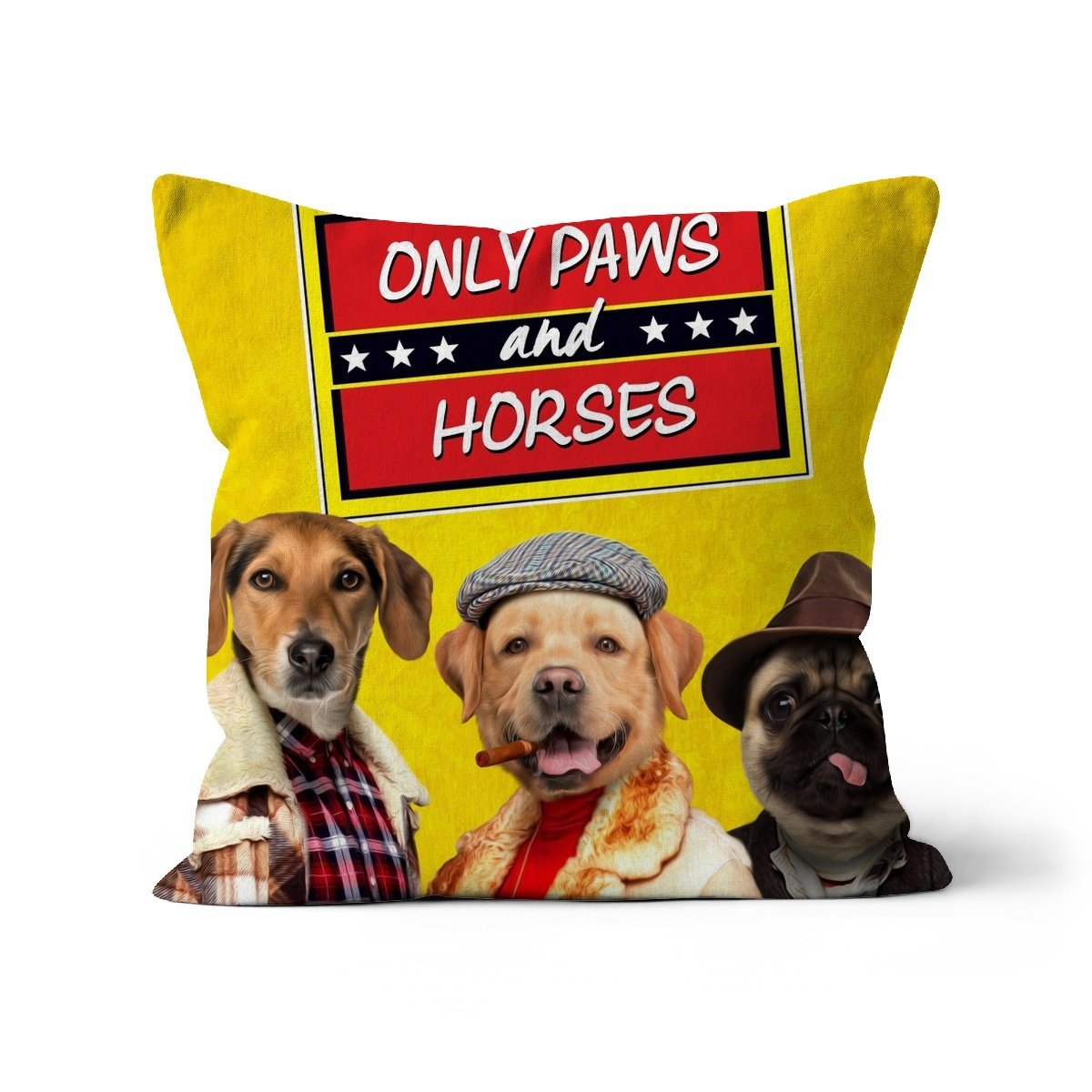 Only Paws and Horses 3: Custom Pet Pillow - Paw & Glory - Dog Portraits - Pet Portraits