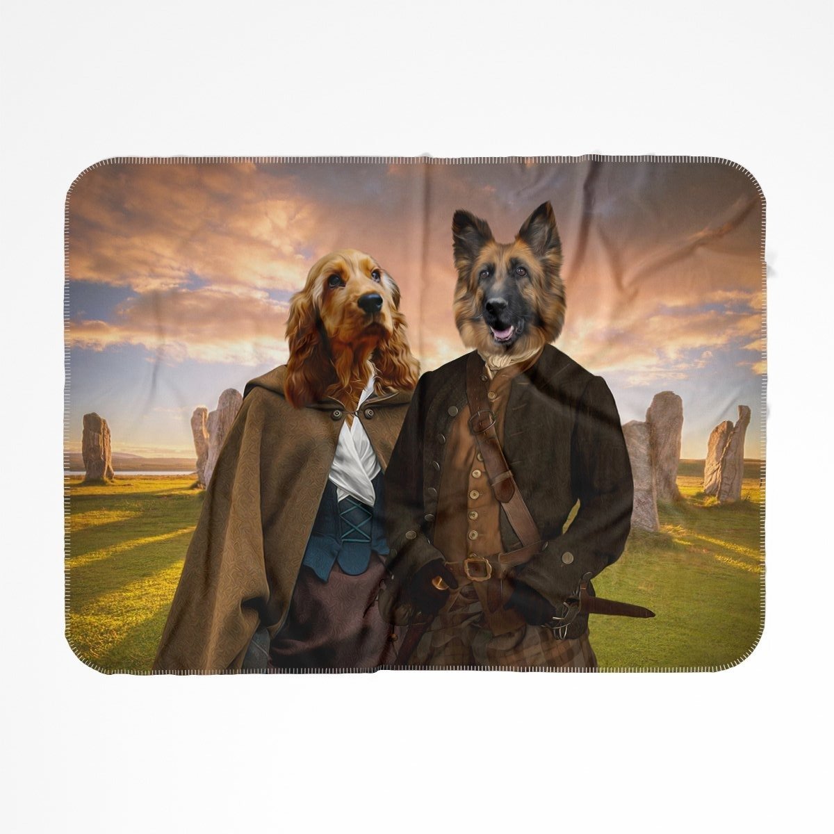 Outlander: Custom Pet Blanket - Paw & Glory - Dog Portraits - Pet Portraits