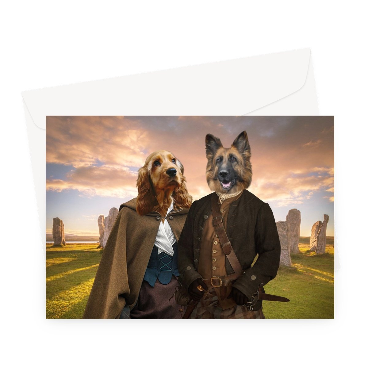 Outlander: Custom Pet Greeting Card - Paw & Glory - Dog Portraits - Pet Portraits