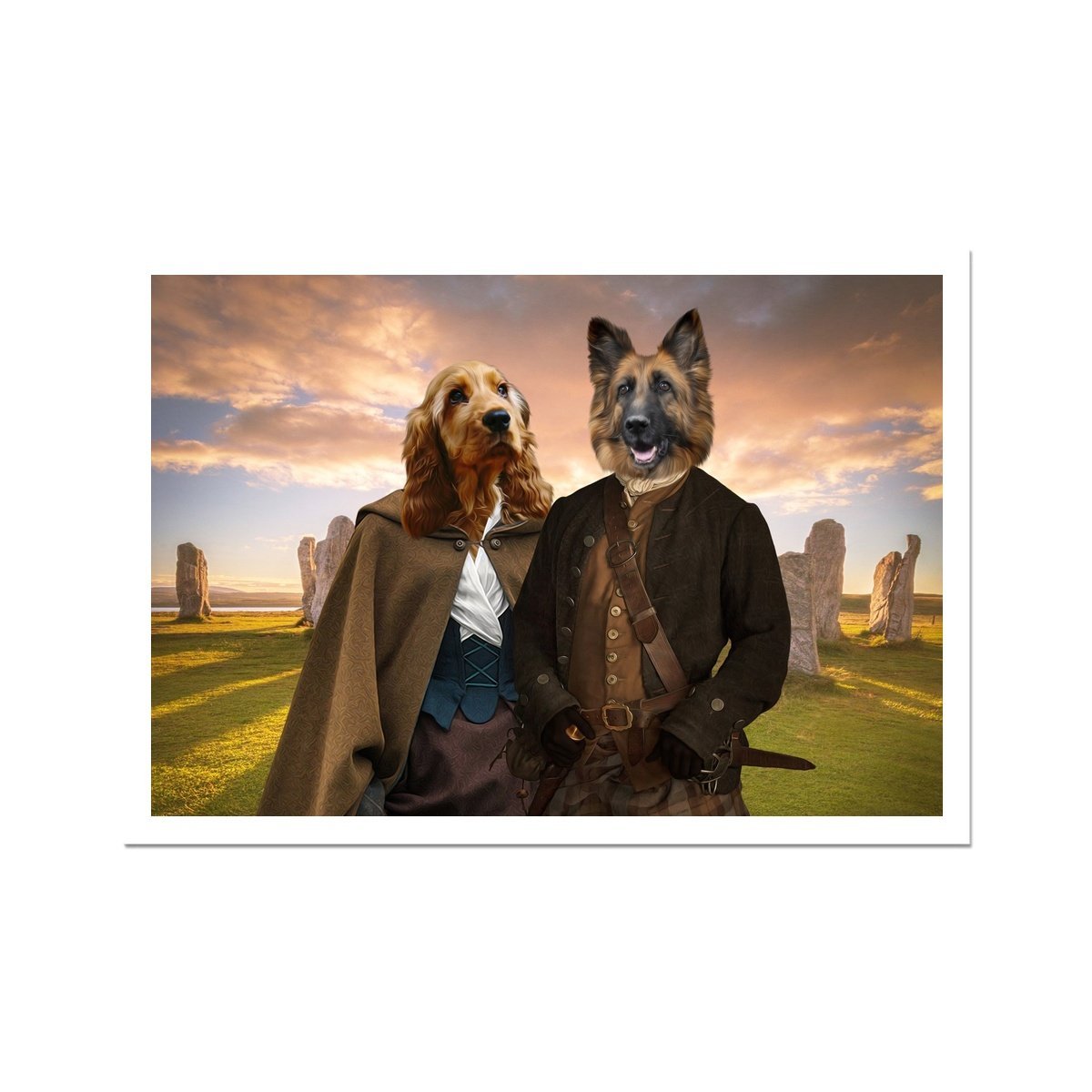 Outlander: Custom Pet Poster - Paw & Glory - Dog Portraits - Pet Portraits