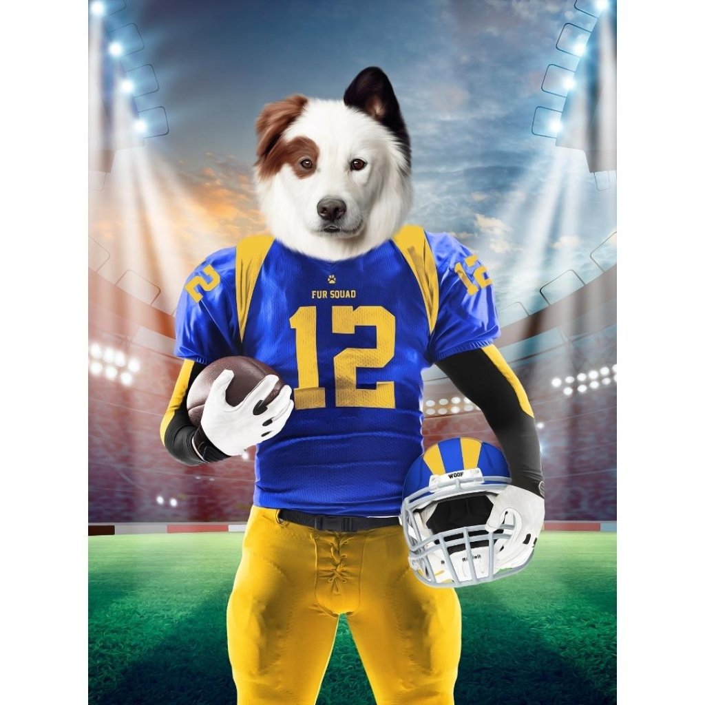 Paw Angeles Rams: Custom Digital Download Pet Portrait - Paw & Glory - Dog Portraits - Pet Portraits