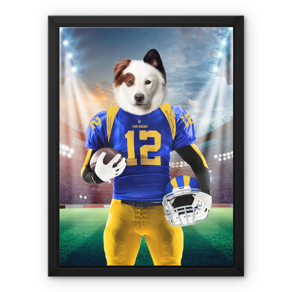 Paw Angeles Rams: Custom Pet Canvas - Paw & Glory - Dog Portraits - Pet Portraits