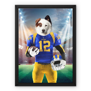 Paw Angeles Rams: Custom Pet Canvas - Paw & Glory - Dog Portraits - Pet Portraits