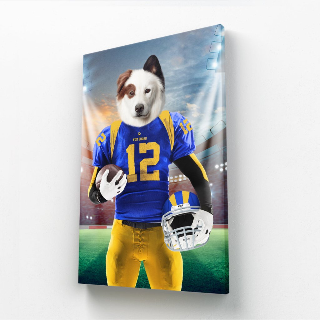 Paw Angeles Rams: Custom Pet Canvas - Paw & Glory - Dog Portraits - Pet Portraits