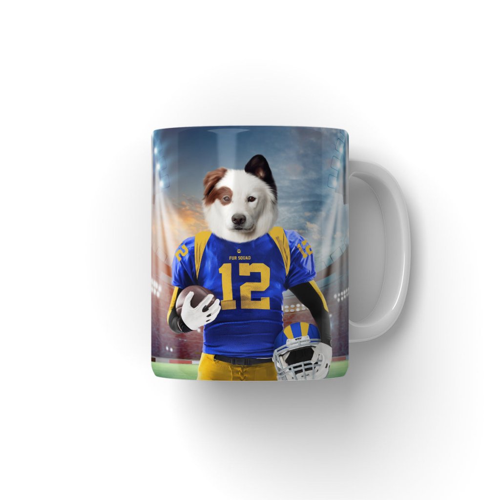 Paw Angeles Rams: Custom Pet Coffee Mug - Paw & Glory - Dog Portraits - Pet Portraits