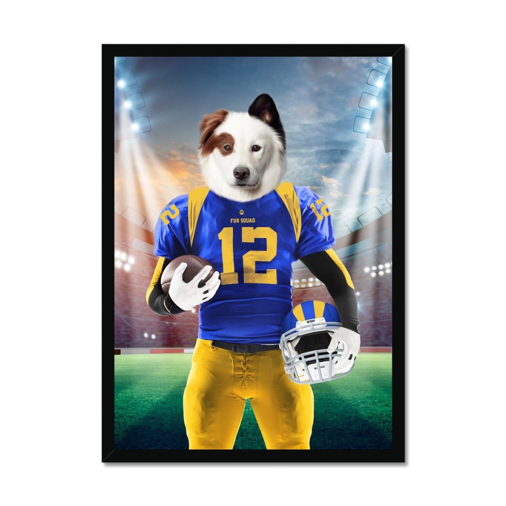 Paw Angeles Rams: Custom Pet Portrait - Paw & Glory - Dog Portraits - Pet Portraits