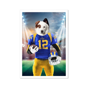 Paw Angeles Rams: Custom Pet Portrait - Paw & Glory - Dog Portraits - Pet Portraits