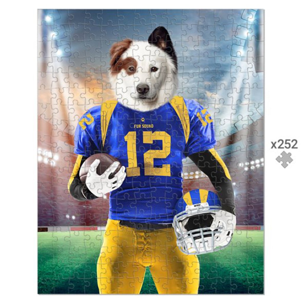 Paw Angeles Rams: Custom Pet Puzzle - Paw & Glory - Dog Portraits - Pet Portraits