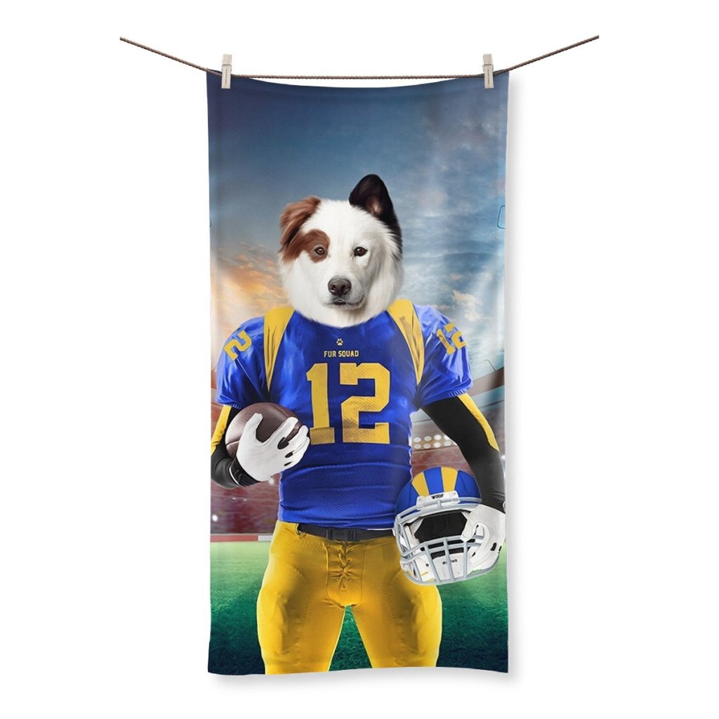 Paw Angeles Rams: Custom Pet Towel - Paw & Glory - Dog Portraits - Pet Portraits