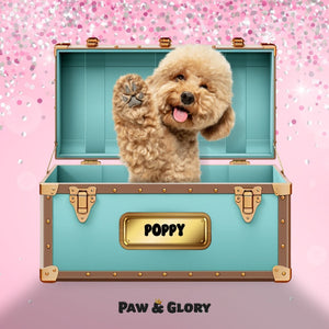 Paw - fany & Co. Luxury Trunk: Custom Digital Download Pet Portrait - Paw & Glory - Dog Portraits - Pet Portraits