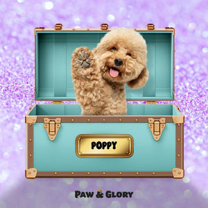 Paw - fany & Co. Luxury Trunk: Custom Digital Download Pet Portrait - Paw & Glory - Dog Portraits - Pet Portraits