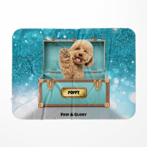 Paw - fany & Co. Luxury Trunk: Custom Pet Blanket - Paw & Glory - Dog Portraits - Pet Portraits