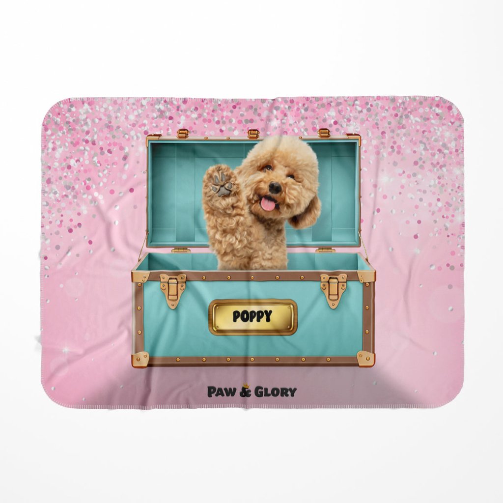 Paw - fany & Co. Luxury Trunk: Custom Pet Blanket - Paw & Glory - Dog Portraits - Pet Portraits