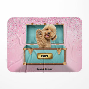 Paw - fany & Co. Luxury Trunk: Custom Pet Blanket - Paw & Glory - Dog Portraits - Pet Portraits