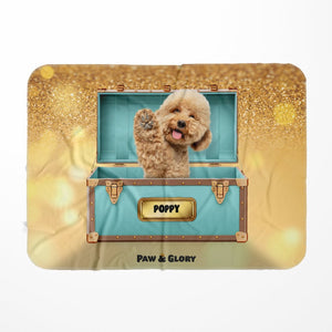 Paw - fany & Co. Luxury Trunk: Custom Pet Blanket - Paw & Glory - Dog Portraits - Pet Portraits