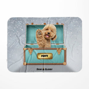 Paw - fany & Co. Luxury Trunk: Custom Pet Blanket - Paw & Glory - Dog Portraits - Pet Portraits