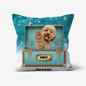 Paw - fany & Co. Luxury Trunk: Custom Pet Pillow - Paw & Glory - Dog Portraits - Pet Portraits