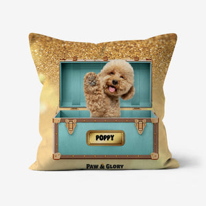 Paw - fany & Co. Luxury Trunk: Custom Pet Pillow - Paw & Glory - Dog Portraits - Pet Portraits