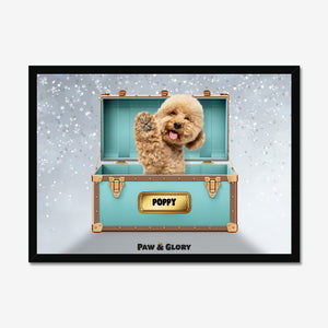 Paw - fany & Co. Luxury Trunk: Custom Pet Portrait - Paw & Glory - Dog Portraits - Pet Portraits