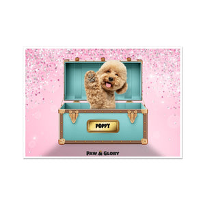 Paw - fany & Co. Luxury Trunk: Custom Pet Portrait - Paw & Glory - Dog Portraits - Pet Portraits