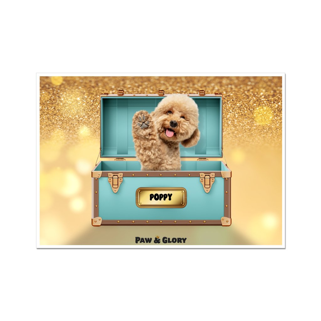 Paw - fany & Co. Luxury Trunk: Custom Pet Portrait - Paw & Glory - Dog Portraits - Pet Portraits