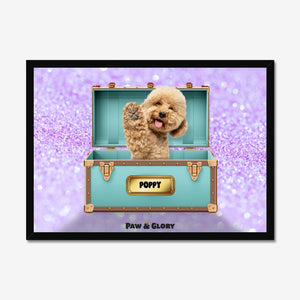 Paw - fany & Co. Luxury Trunk: Custom Pet Portrait - Paw & Glory - Dog Portraits - Pet Portraits