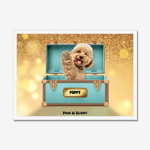 Paw - fany & Co. Luxury Trunk: Custom Pet Portrait - Paw & Glory - Dog Portraits - Pet Portraits