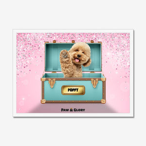 Paw - fany & Co. Luxury Trunk: Custom Pet Portrait - Paw & Glory - Dog Portraits - Pet Portraits