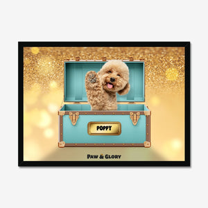 Paw - fany & Co. Luxury Trunk: Custom Pet Portrait - Paw & Glory - Dog Portraits - Pet Portraits