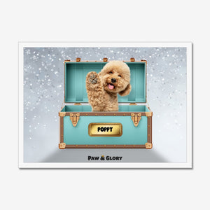 Paw - fany & Co. Luxury Trunk: Custom Pet Portrait - Paw & Glory - Dog Portraits - Pet Portraits