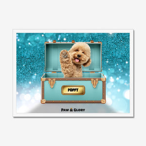 Paw - fany & Co. Luxury Trunk: Custom Pet Portrait - Paw & Glory - Dog Portraits - Pet Portraits