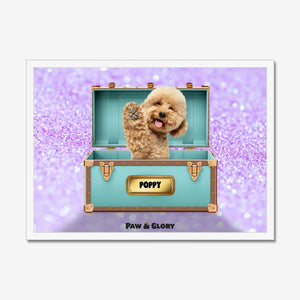 Paw - fany & Co. Luxury Trunk: Custom Pet Portrait - Paw & Glory - Dog Portraits - Pet Portraits