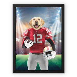 Paw Francisco 49ers: Custom Pet Canvas - Paw & Glory - Dog Portraits - Pet Portraits