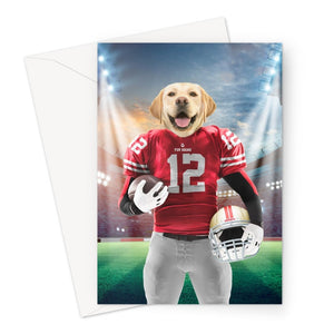 Paw Francisco 49ers: Custom Pet Greeting Card - Paw & Glory - Dog Portraits - Pet Portraits