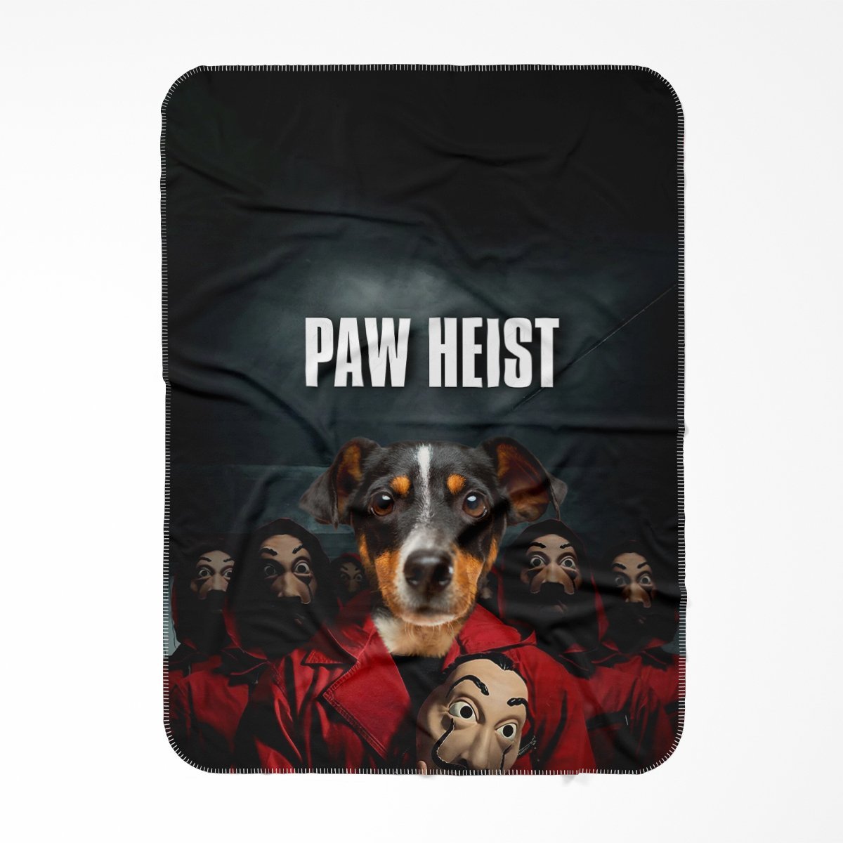 Paw Heist: Custom Pet Blanket - Paw & Glory - Dog Portraits - Pet Portraits