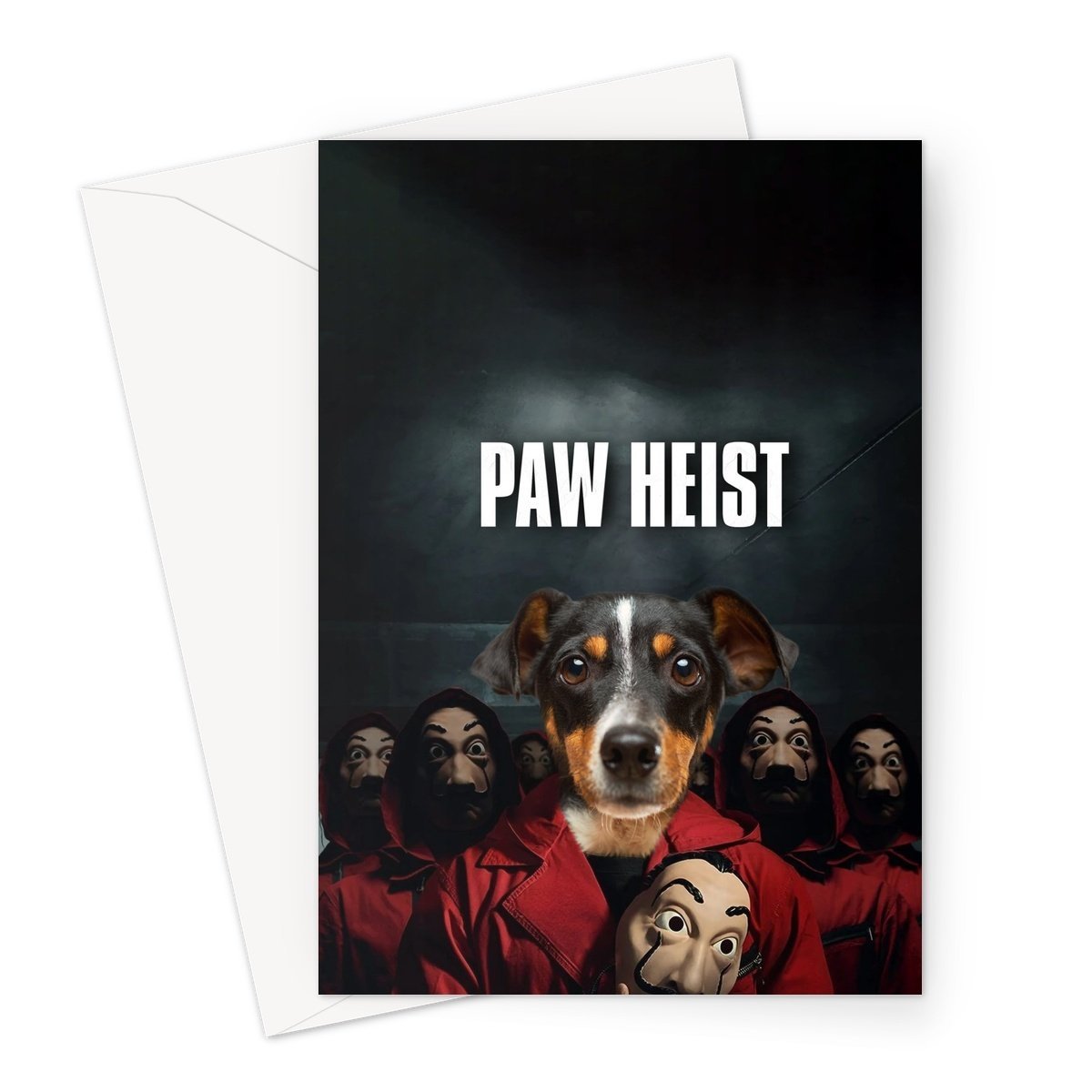 Paw Heist: Custom Pet Greeting Card - Paw & Glory - Dog Portraits - Pet Portraits