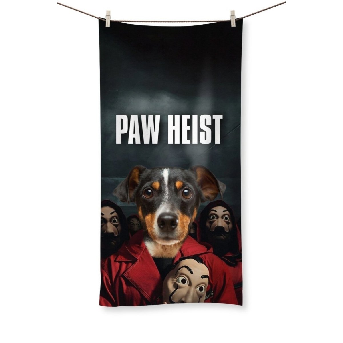 Paw Heist: Custom Pet Towel - Paw & Glory - Dog Portraits - Pet Portraits