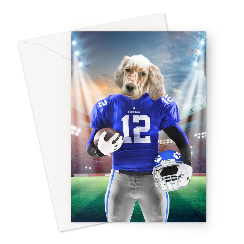 Paw York Giants: Custom Pet Greeting Card - Paw & Glory - Dog Portraits - Pet Portraits