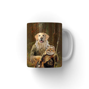 Pawbecca & Ewok (Star Wars Inspired): Custom Pet Coffee Mug - Paw & Glory - Dog Portraits - Pet Portraits