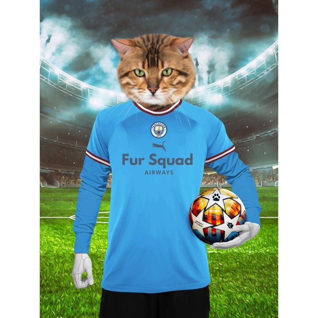 Pawchester City Football Club: Custom Digital Download Pet Portrait - Paw & Glory - Dog Portraits - Pet Portraits