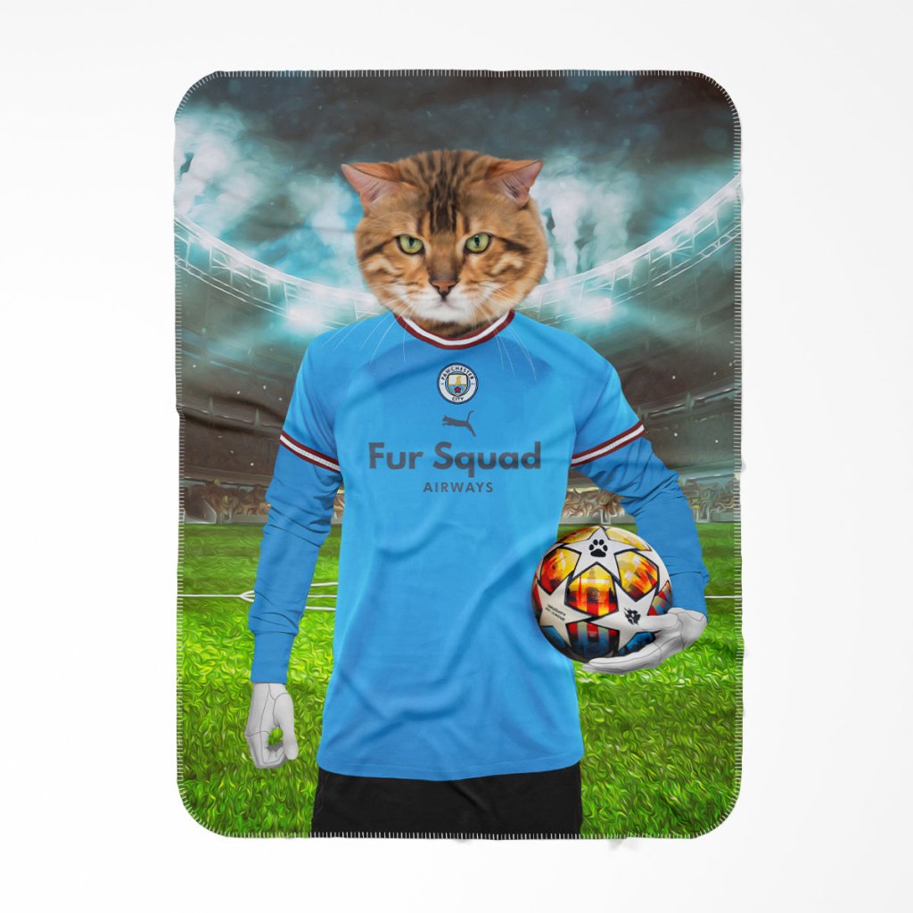 Pawchester City Football Club: Custom Pet Blanket - Paw & Glory - Dog Portraits - Pet Portraits