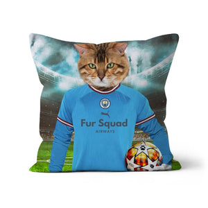 Pawchester City Football Club: Custom Pet Pillow - Paw & Glory - Dog Portraits - Pet Portraits