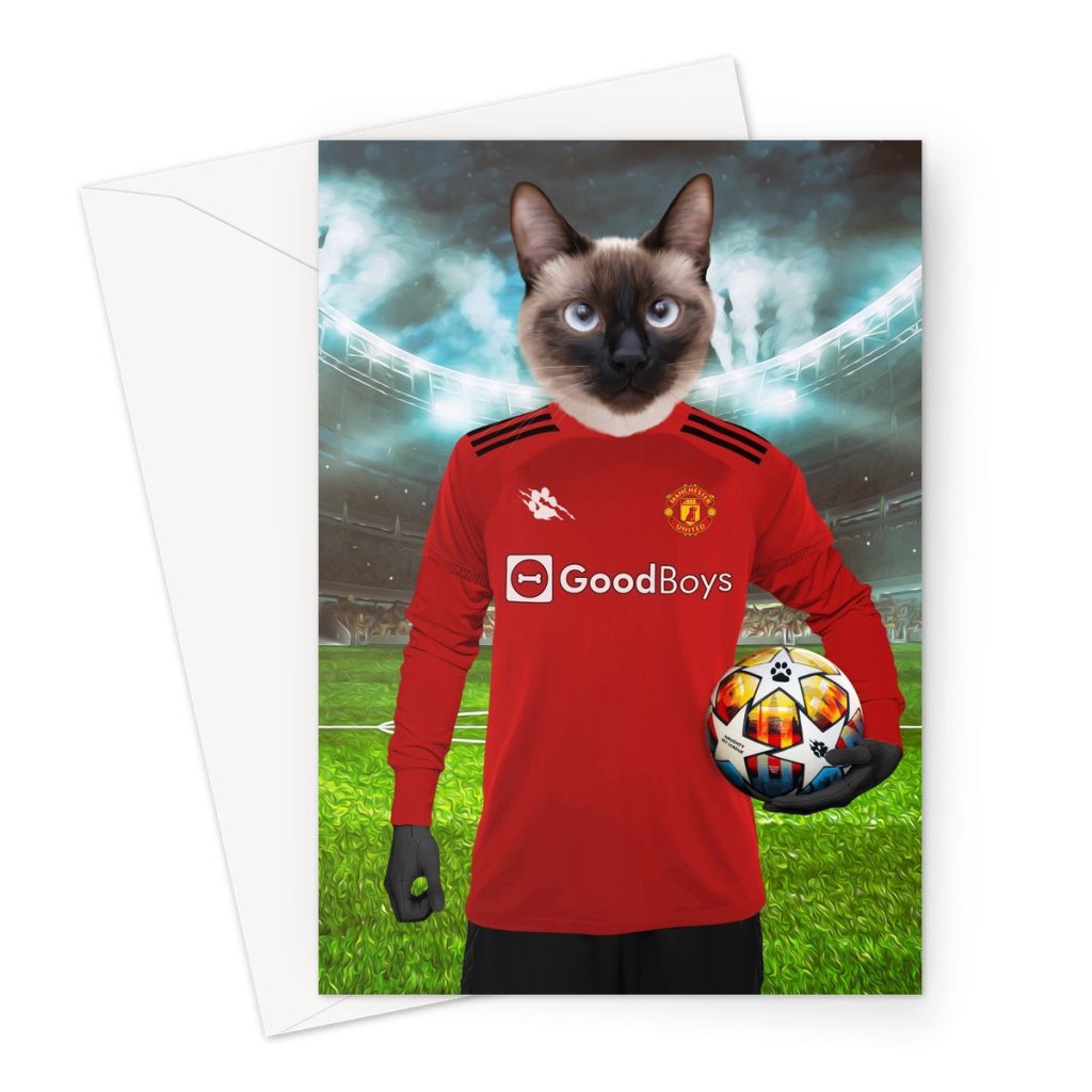 Pawchester United Football Club: Custom Pet Greeting Card - Paw & Glory - Dog Portraits - Pet Portraits