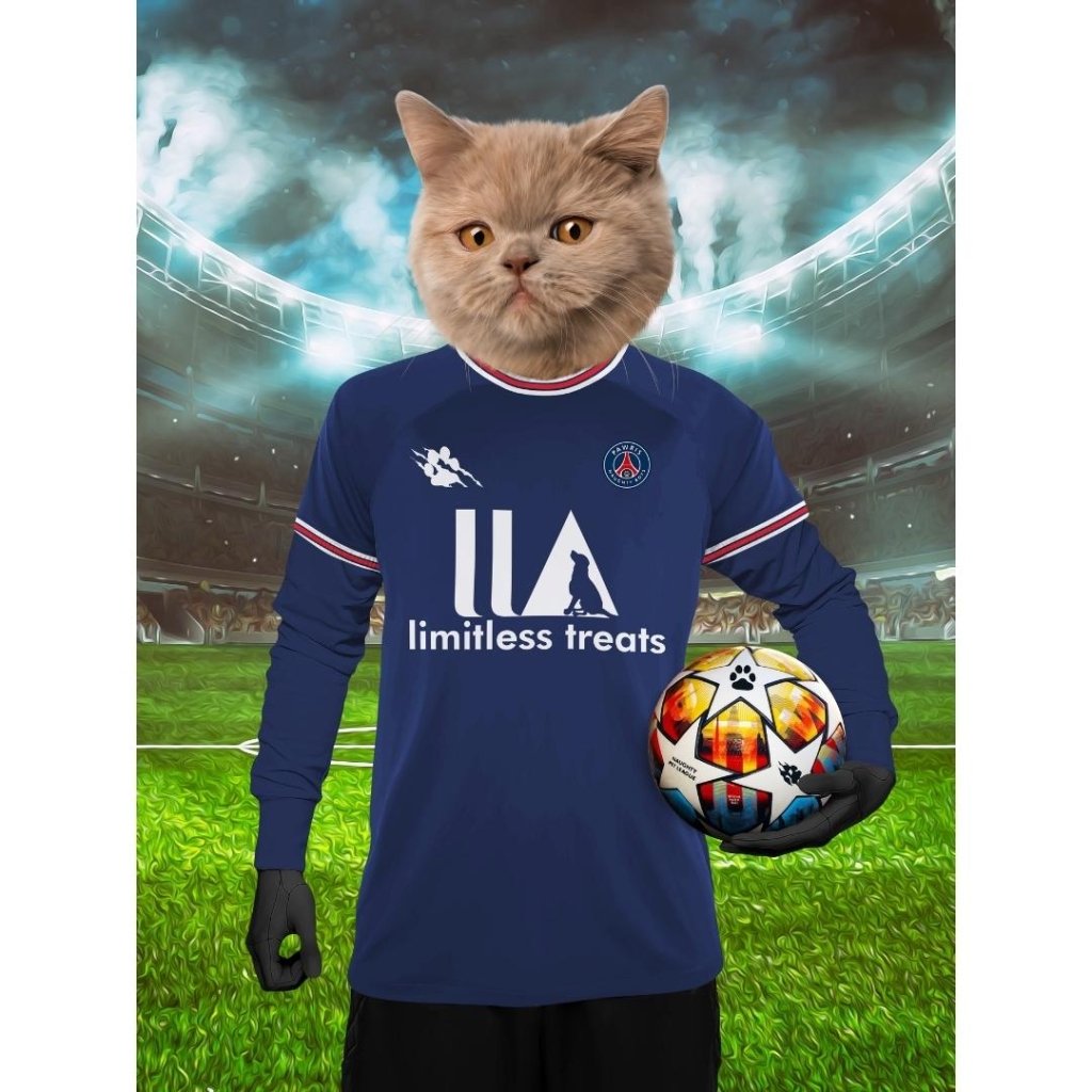 Pawris Saint Germain Football Club: Custom Digital Download Pet Portrait - Paw & Glory - Dog Portraits - Pet Portraits