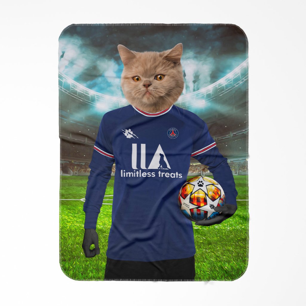 Pawris Saint Germain Football Club: Custom Pet Blanket - Paw & Glory - Dog Portraits - Pet Portraits