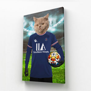 Pawris Saint Germain Football Club: Custom Pet Canvas - Paw & Glory - Dog Portraits - Pet Portraits